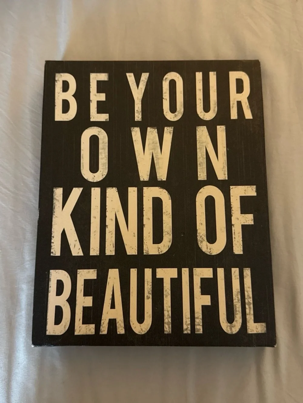 Inspirational 'Be Your Own Kind of Beautiful' Black Wall Art